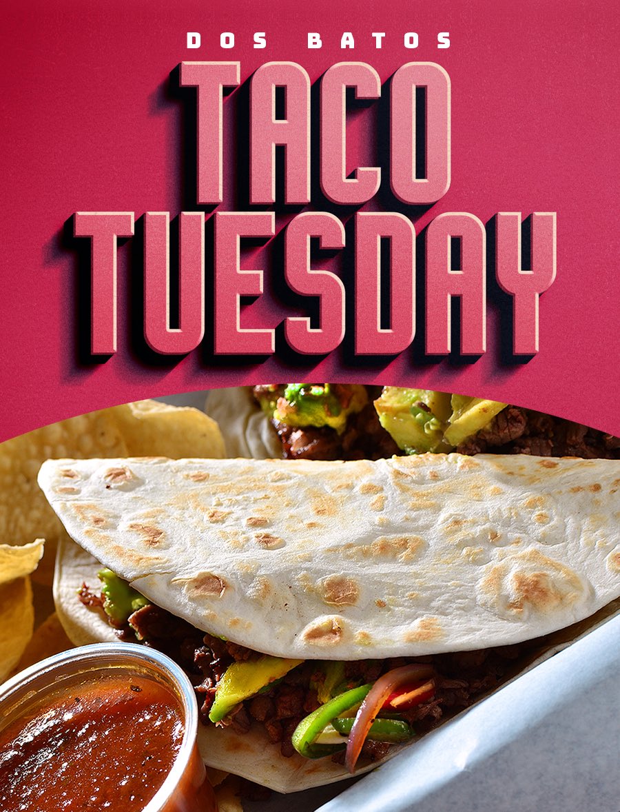 DosBatos's tweet photo. How 'bout some Ostin Tacos on this magical day? 😎
#tacotuesday https://t.co/AW12KC10z1