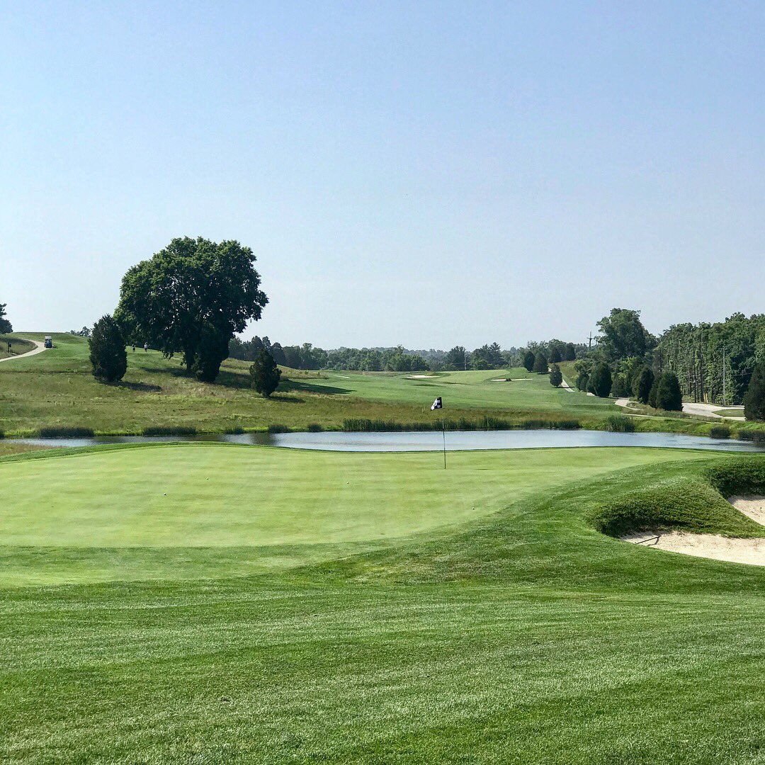 michaellowe's tweet photo. Couldn’t have asked for a better conclusion to our @GolfAdvisor Getaway at French Lick Resort. Played the spectacular #DonaldRossCourse today under warm blue skies. @BradleySKlein @timliddy #GolfAdvisorGetaway @FL_Resort https://t.co/x7959zwz9J