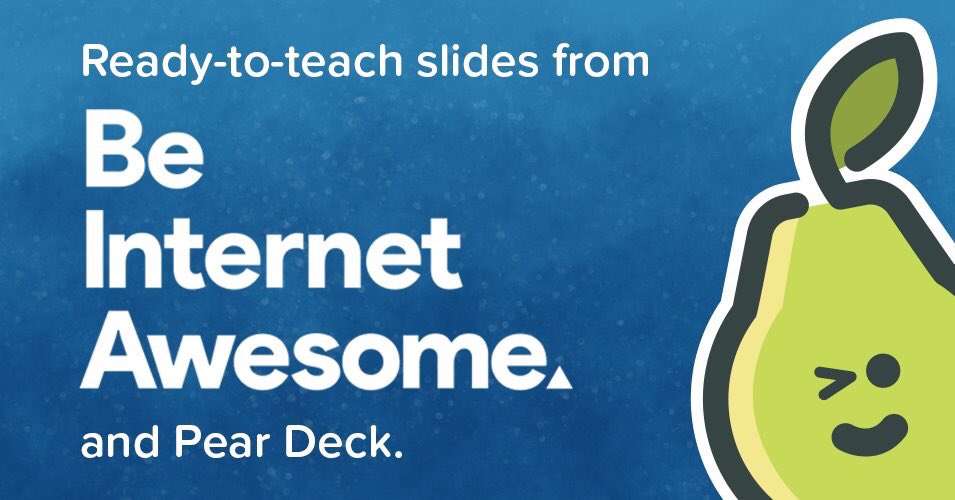 nickDiffit's tweet photo. 🍐 Big News 🍐

We’ve teamed up with @GoogleForEdu to launch #BeInternetAwesome in @PearDeck! 

...Oh, and it’s 100% free!

Learn more &amp; get the activities here: https://t.co/McjnZNkoeg

#gsuiteedu #edtech #edtechteam #digcit #ISTE #ISTE18 https://t.co/s7A8EEw6yR