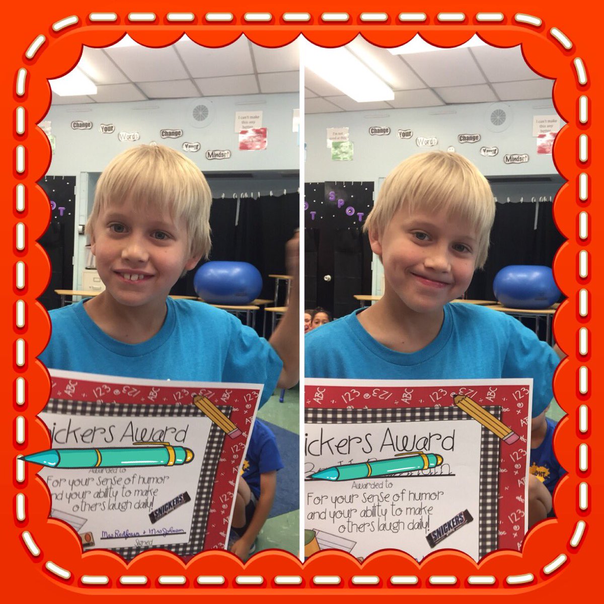 Room12Family's tweet photo. Room 12 Family 2017-2018 Candy Awards #room12familyrocks #takingcandyhome #noteatingatschool https://t.co/ZDrGaCI3Nc