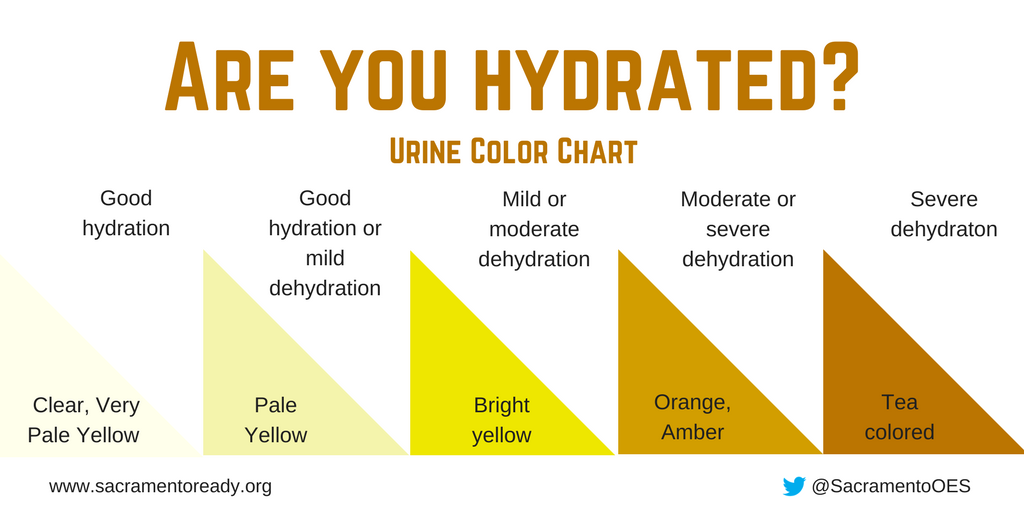 SacramentoOES's tweet photo. @AceGordon Thank you for sharing one of our favorite infographics! Just so you stay safe through the heat, make sure you drink enough water to stay hydrated! #WhatColorIsYourPee https://t.co/pnRVukei8O