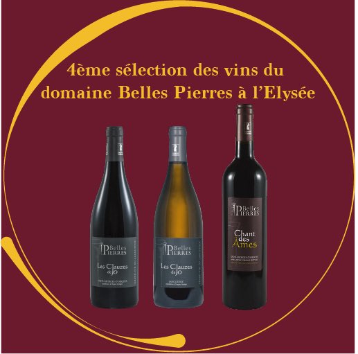 🍷 Le Domaine Belles Pierres est fier de vous annoncer sa 4ème sélection par la Sommelière de l’Elysée pour faire partie de la Cave Du Président de la République Française 🙌🏼‼️  #wine #elysee