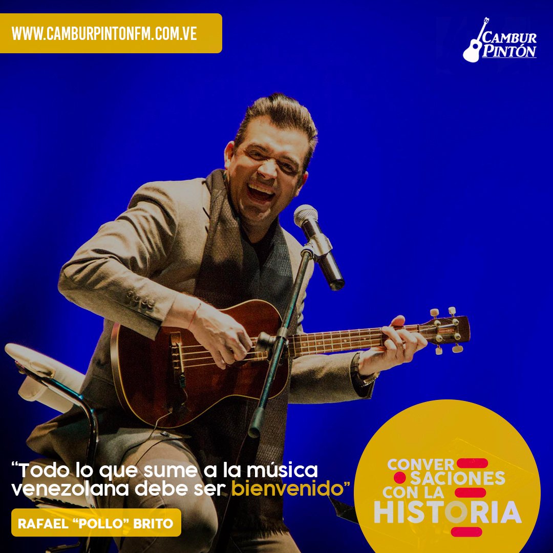 CamburPintonFM's tweet photo. "Todos los países pasan por crisis y en esta época nos tocó a nosotros y los artistas, por lo menos en mi caso, siempre llevamos alegría, aunque estamos conscientes de todo lo que pasa. Rafael "Pollo" Brito.
#ConversacionesConLaHistoria #ElPolloBrito #CamburPintón https://t.co/WbGYHdJKPE