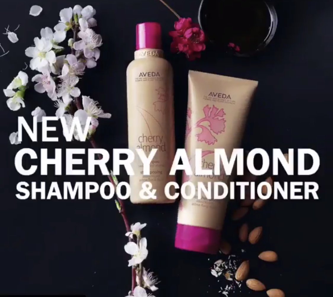 inspireaveda's tweet photo. It’s baaaaaack... 🍒
・・・
Naturally sweet and wild at heart — our new #CherryAlmond shampoo and conditioner duo leaves hair touchably soft and shiny with cherry blossom extract and almond oil, and the aroma is something you’ll never forget. #smellslikeaveda🖤 https://t.co/CFQ9VY0h0e