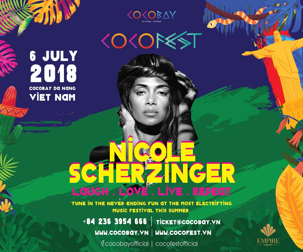 NicoleScherzy's tweet photo. So excited to announce I’ll be headlining cocofest in vietnam next month
#Cocofest18 #TropiCoco18 #LocoSummer #Cocobay #LiveYourLife https://t.co/Pcre40WtZd