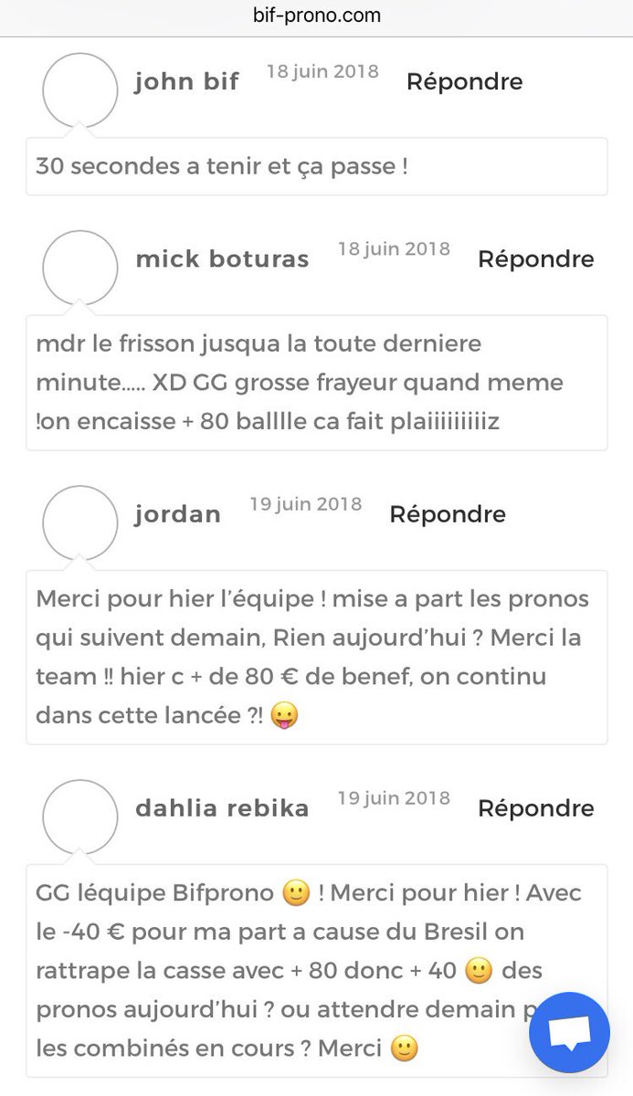 BIF_Officiel's tweet photo. Quelques commentaires des membres VIP du site internet ! 

N’hésite pas, essaye, rejoins-nous ! 

👉🏽🌐 https://t.co/8c9McJ9mjR https://t.co/MmTFFPByCn