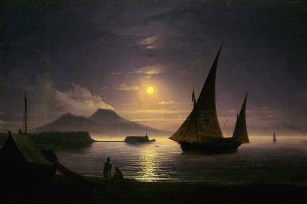 Well, the screeching continues today, so I'll continue to post the paintings of Ivan Aivazovsky."The Bay of Naples"