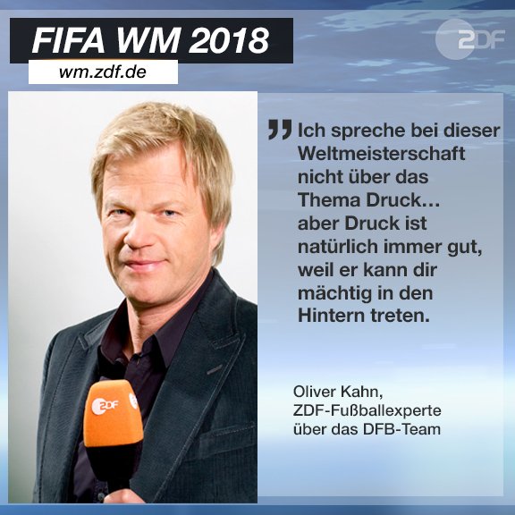 sportstudio's tweet photo. 🎤 @OliverKahn, wie er nicht über Druck redet. #ZDFwm2018 @DFB_Team #wm2018 https://t.co/E1oy3WutJ3