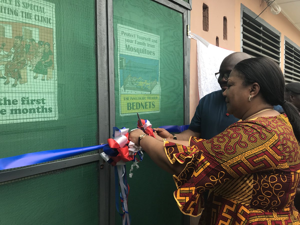 RAkufoAddo's tweet photo. Earlier today Bawjiase in the Central Region to commission a refurbished ultra modern maternity clinic equipped with an incubator and resident doctor. This was spearheaded by the MP for Awutu-Senya West, Hon. George Andah.@nenyi_issiw https://t.co/yYJDXst1q6