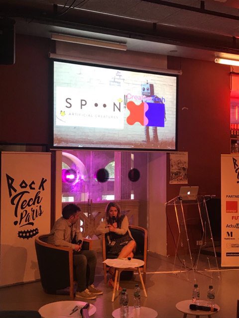 CreativeTech_By's tweet photo. #CreativeTech pitch avec #SpoonAI à @rocktechparis ! #CreativeAI https://t.co/rw4EyuWBWA