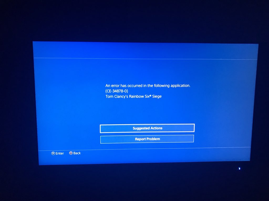 Rainbow Six Siege di Twitter: "@Jimmy_Crosier Can you please tell us: are  you on PS4 Pro or PS4? Other than last night, have you ever gotten this  screen before?" / Twitter