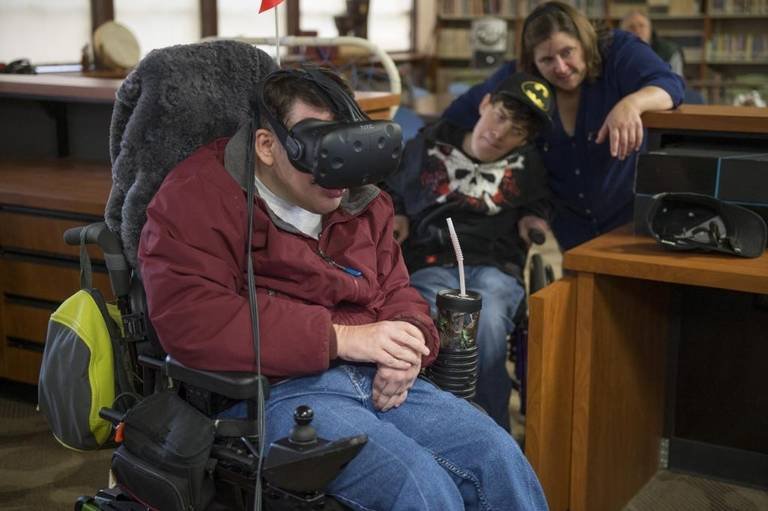 Who knew VR could be so much fun! Residents at UCP Sacramento are able to escape to virtual adventures whenever they would like to thanks to our donation!