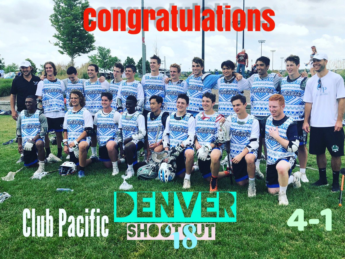 ChunkyLAX's tweet photo. The boys from LA, Club Pacific found their groove at the #Denvershootout After a disappointing Fri. night loss. They took 4 in a row. Outscoring opponents 46-8. Thx Coach Donovan. #lax #lacrosse #teamwork  @cctigerlax #denvershootout https://t.co/02Ds6Y8ijW