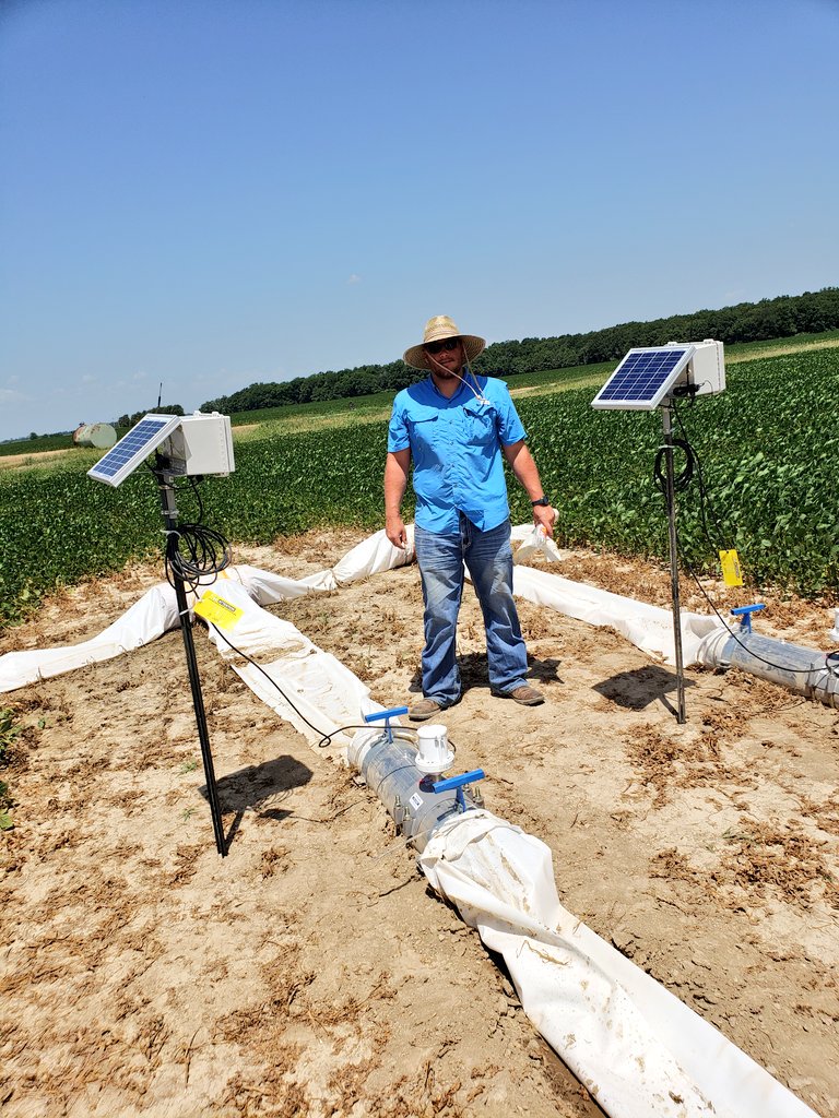DustinHudsonAR's tweet photo. I was like a little kid in a candy store today. Finally got all my equipment in, calibrated, and most of it installed. When you love what you do you will never work a day in your life. Cross County, Arkansas @ArkansasNRCS @USDA_NRCS @arkansassoybean https://t.co/jIH48Axchx