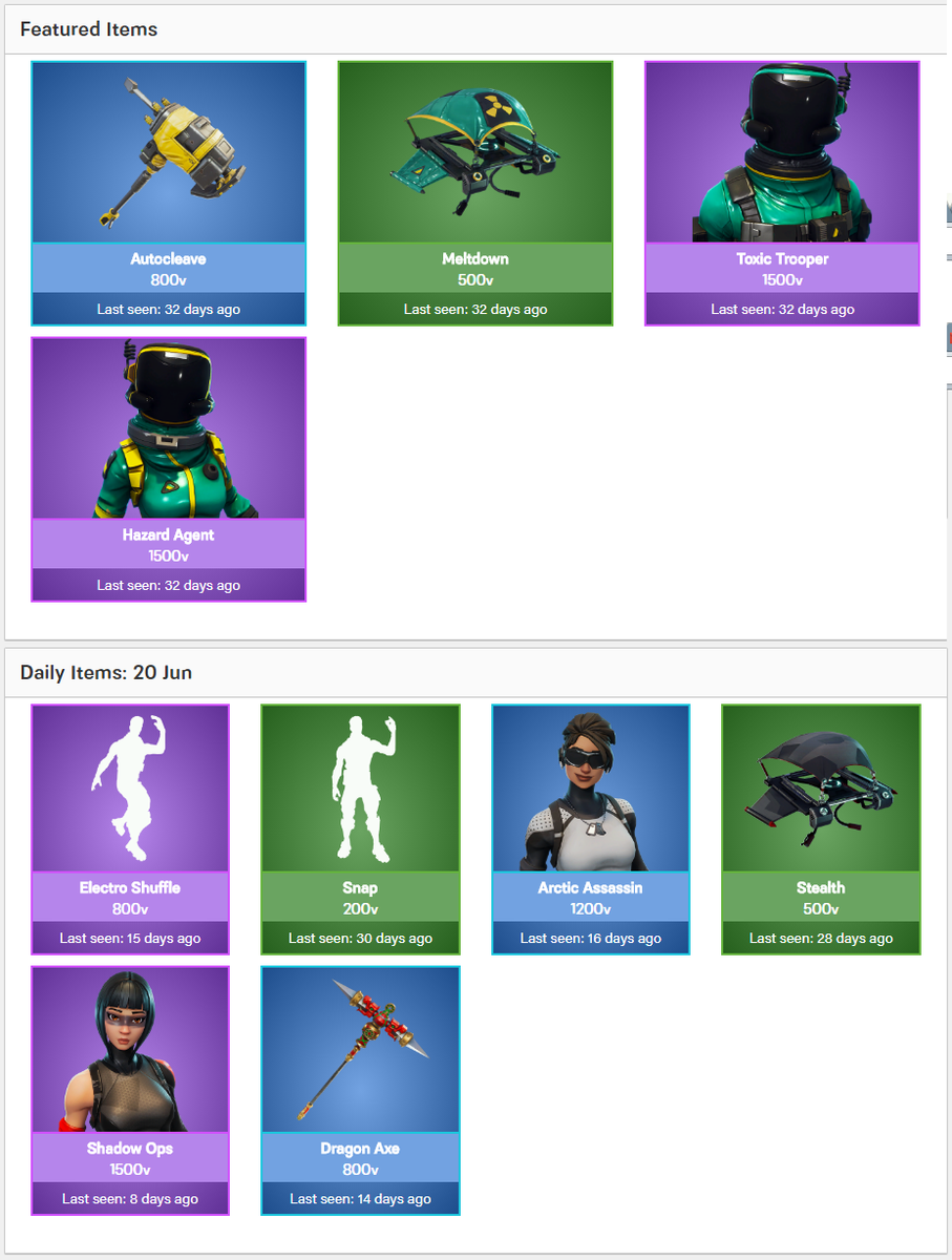 The hazard suits are back after about a month since their last appearance! (#Fortnite Item Shop - June 19, 2018) stormshield.one/pvp/sales