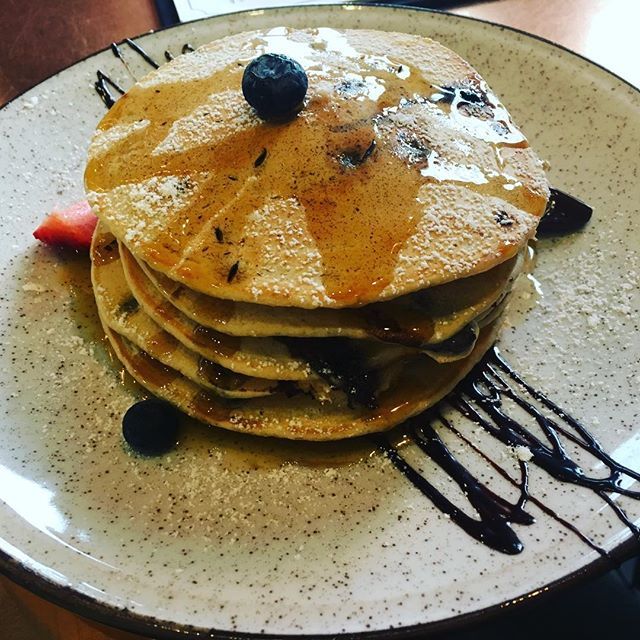 When in #lithuania 🇱🇹💜 some fabulous #veganpancakes ☺️ definitely a place to hit when visiting #vilnius &amp; exploring the vegan scene! Still haven’t tried their vegan #freakshakes 😳🍦... please let me know if you do! (Will be naughty next time...)