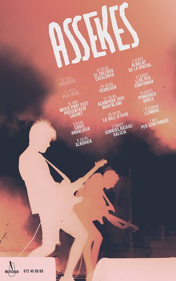 Gira Estiu 2018 d' <a href="/Assekes/">Assekes</a> 

Ací teniu les dates i llocs pels que passarem els pròxims mesos, a falta de més per confirmar!

En quin ens vegem?🏄