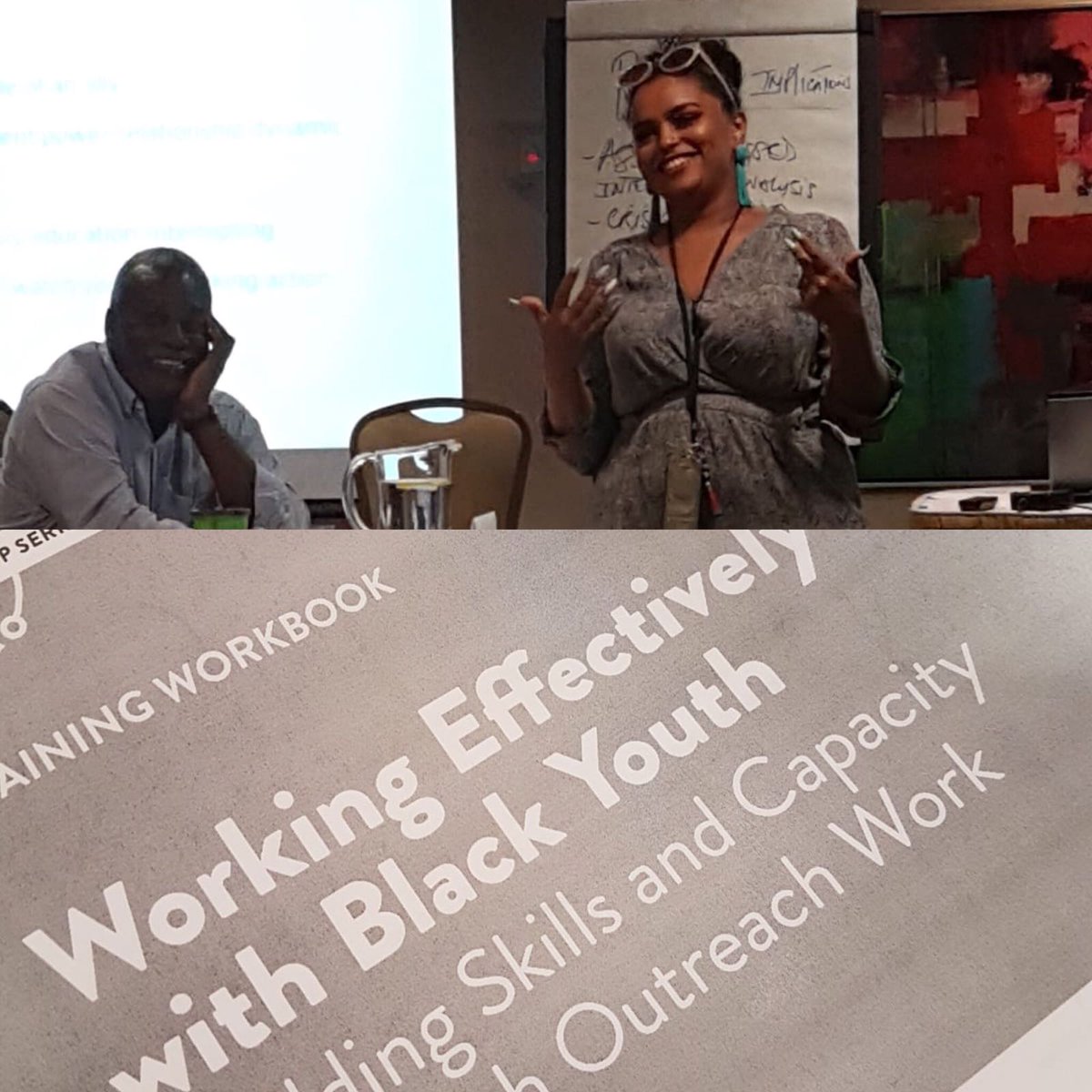 EMYSLikwa's tweet photo. Nene Kafele and @raniawrites lead provocative and important anti black racism discussion with YOW lead agencies #obyap #pyow2018 @REXforYouth @EastMetro_EMYS https://t.co/WoyfXTcRbi