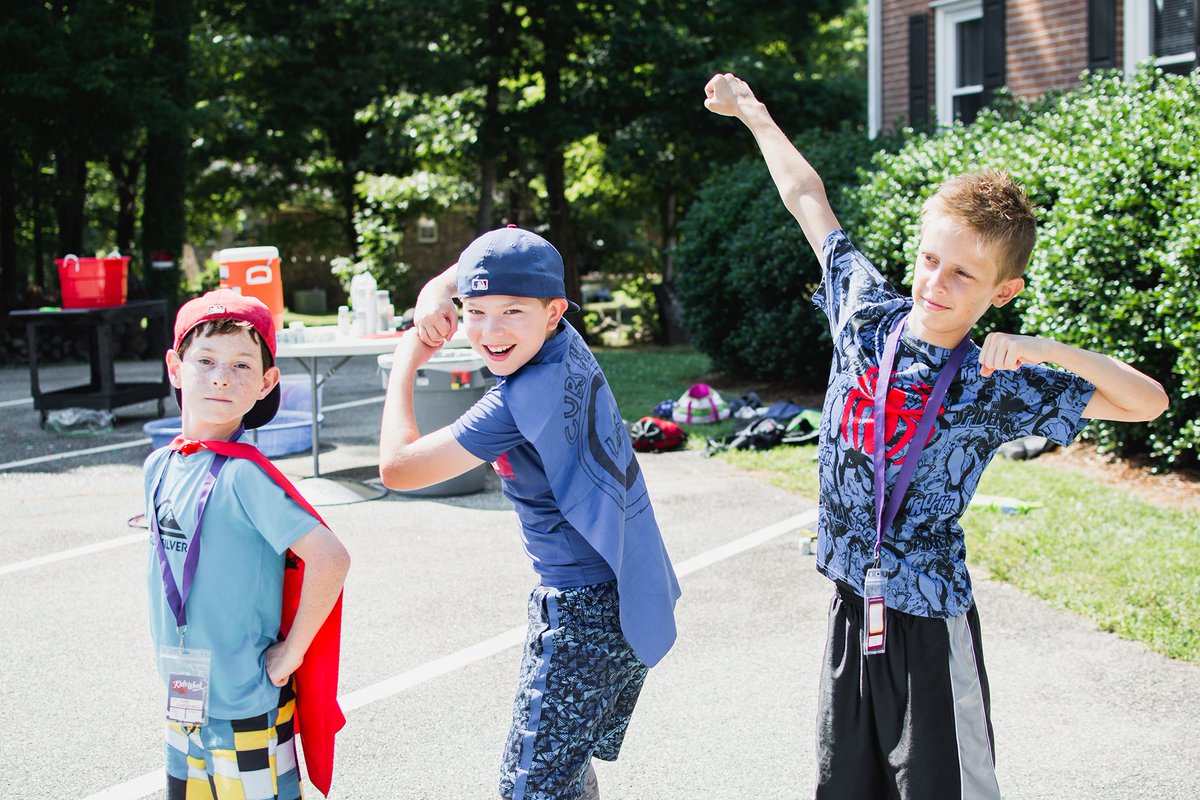 mercyhillnc's tweet photo. It was Super Soaker's favorite day at #MHKidsWeek because today was water day! Our kids tossed water balloons, decorated masks, sang songs, and learned that heroes are brave. We can't wait for day 3 tomorrow! You can still sign your kids up here: https://t.co/uzo2KB5vYX. https://t.co/gj0cRUzi1C