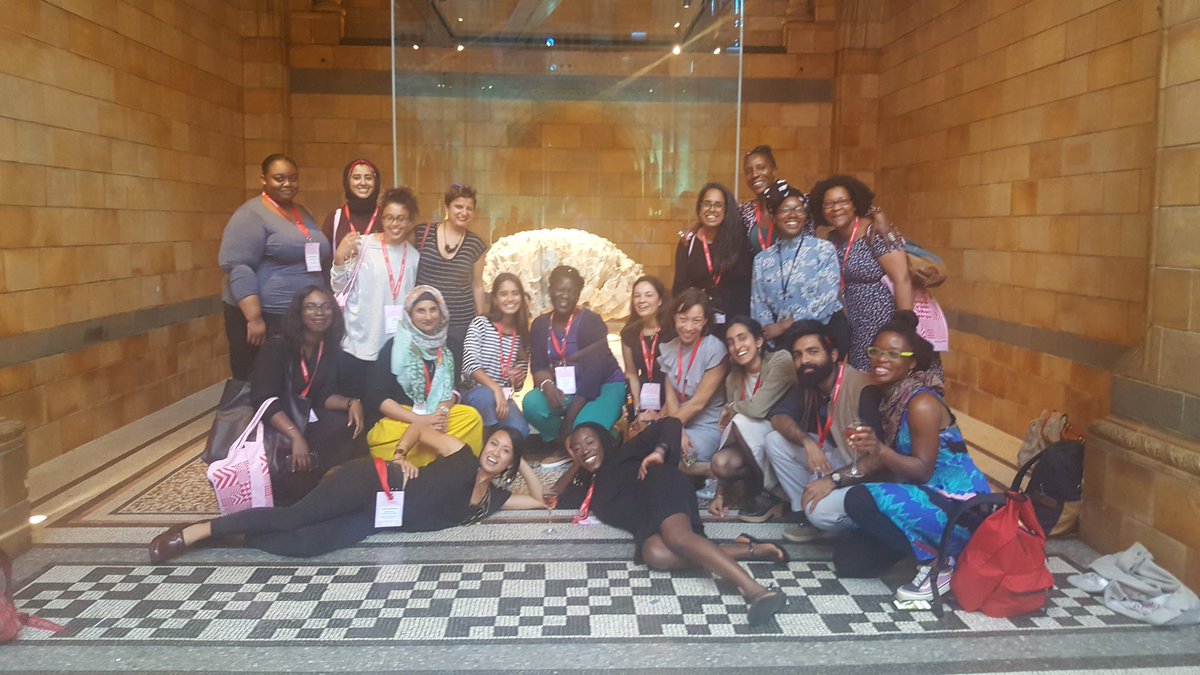 I waited my whole career for this moment, it means so much to me to have @MuseumDetox #PoC around my coral specimen in Hintze Hall <a href="/NHM_London/">Natural History Museum</a> <a href="/NHM_Science/">Science at the Natural History Museum</a>. This is what #CimateChange #CulturalChange looks like in #museums #MuseumNext ❤