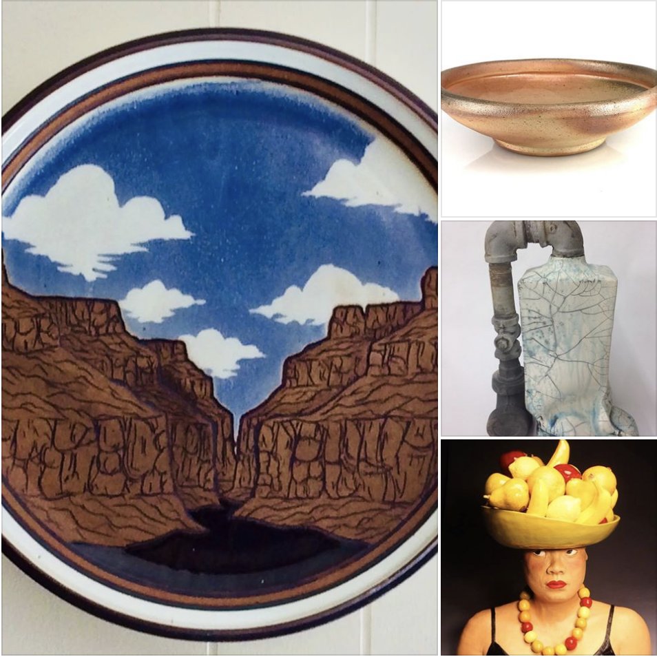 Some of the featured work from the invitational portion of the Legacy: Don Bendel #Exhibition opening this Friday, June 22nd at CCA!  ow.ly/DyQP30kzBYn   #Flagstaff #Ceramics #Art