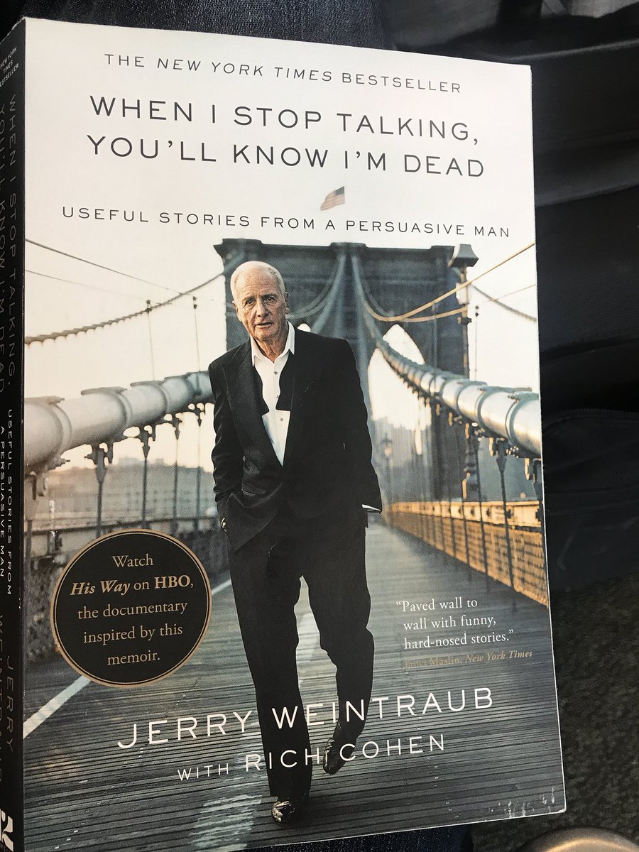 Just finishing this and it’s now one of my favorite books. Great stories. Check it out. ##JerryWeintraub