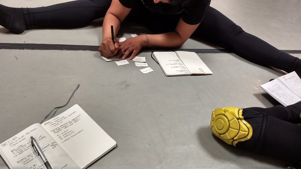tobywm's tweet photo. Hard at work! Sometimes dancing involves a lot of notes and paper. #AXISChoreoLab18 https://t.co/6S3g90ovJM