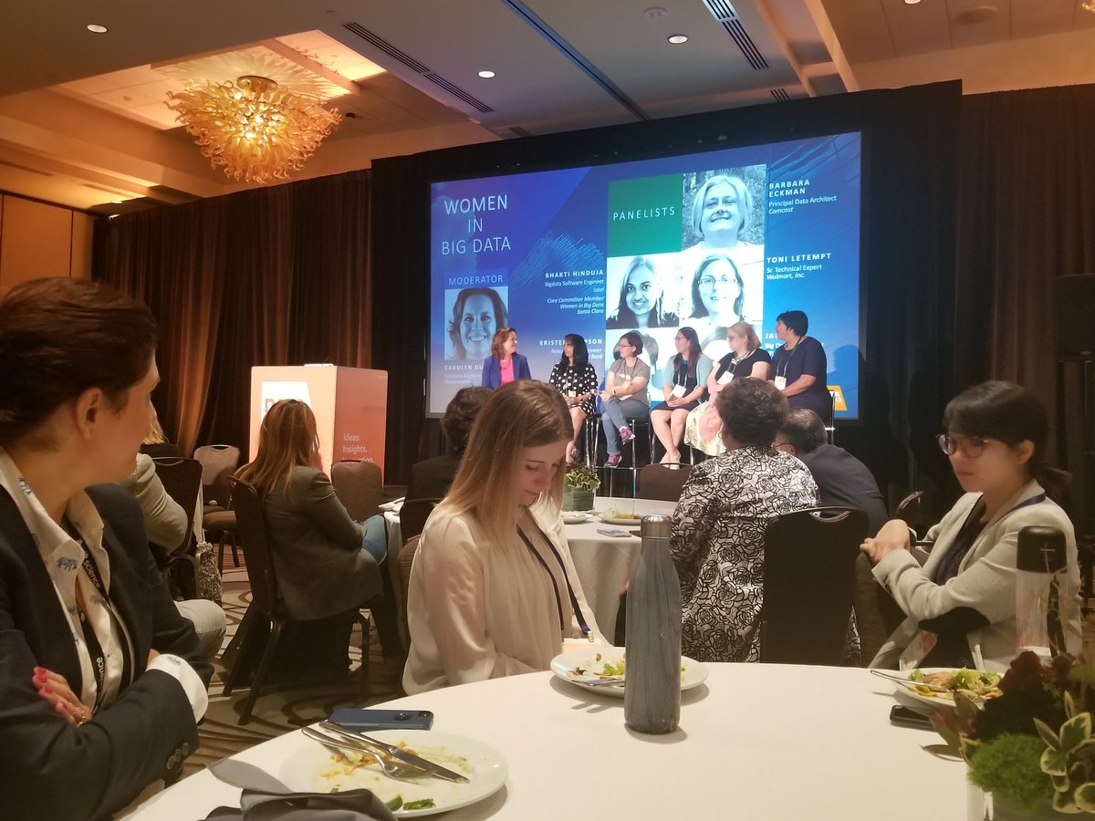 Insightful conversations at the Women in Big Data panel.
@DataWorksSummit #DWS18 
The coolest thing is to see the few men who have shown up for the event. Kudos!