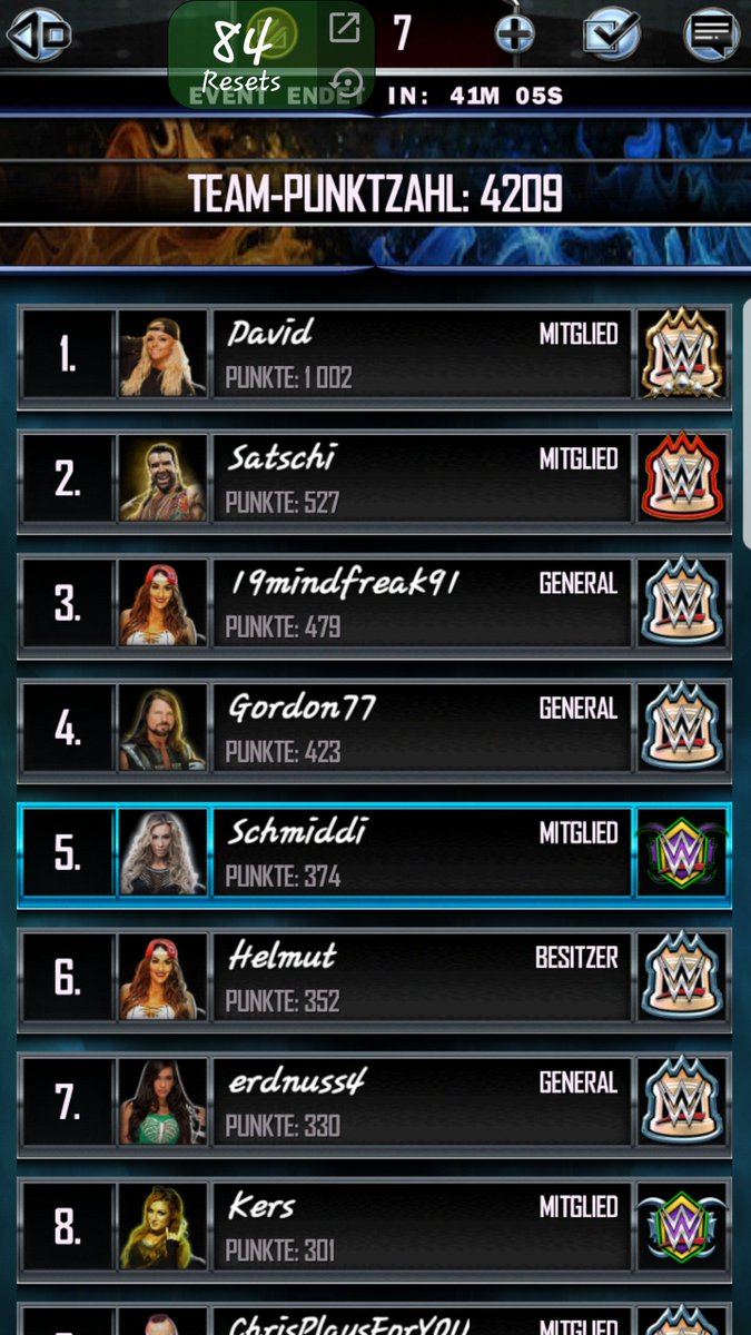 Schmiddi__'s tweet photo. Das Team 36Wave hat ebenfalls die Goliath Karte geschafft. Bin stolz auf euch alle! #36Wave #WWESupercard https://t.co/paO9haekId