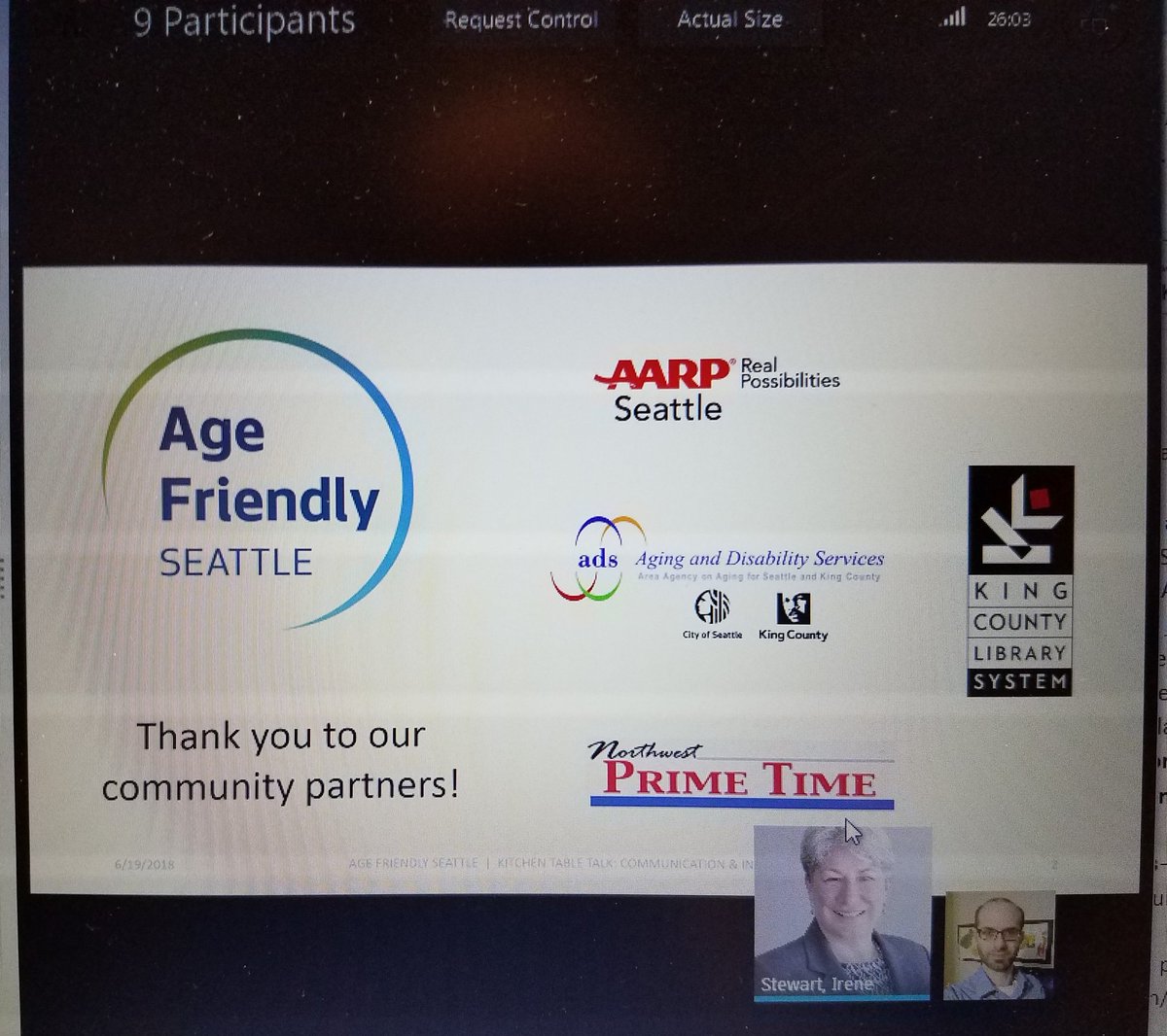 AgeFriendlySEA's tweet image. What the screen looks like #technologyatwork