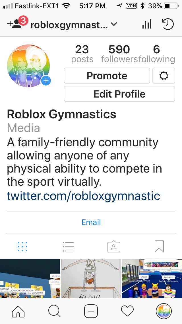 Roblox Gymnastics Twitter Account