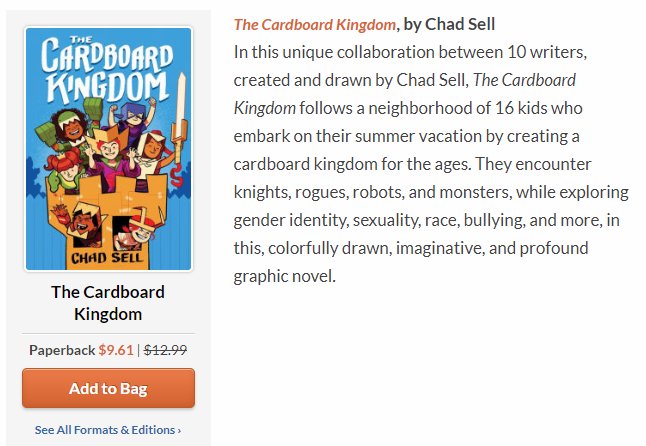 Thanks to @BNKids for including THE CARDBOARD KINGDOM in your recommended middle grade adventures of the summer! barnesandnoble.com/blog/kids/forg…