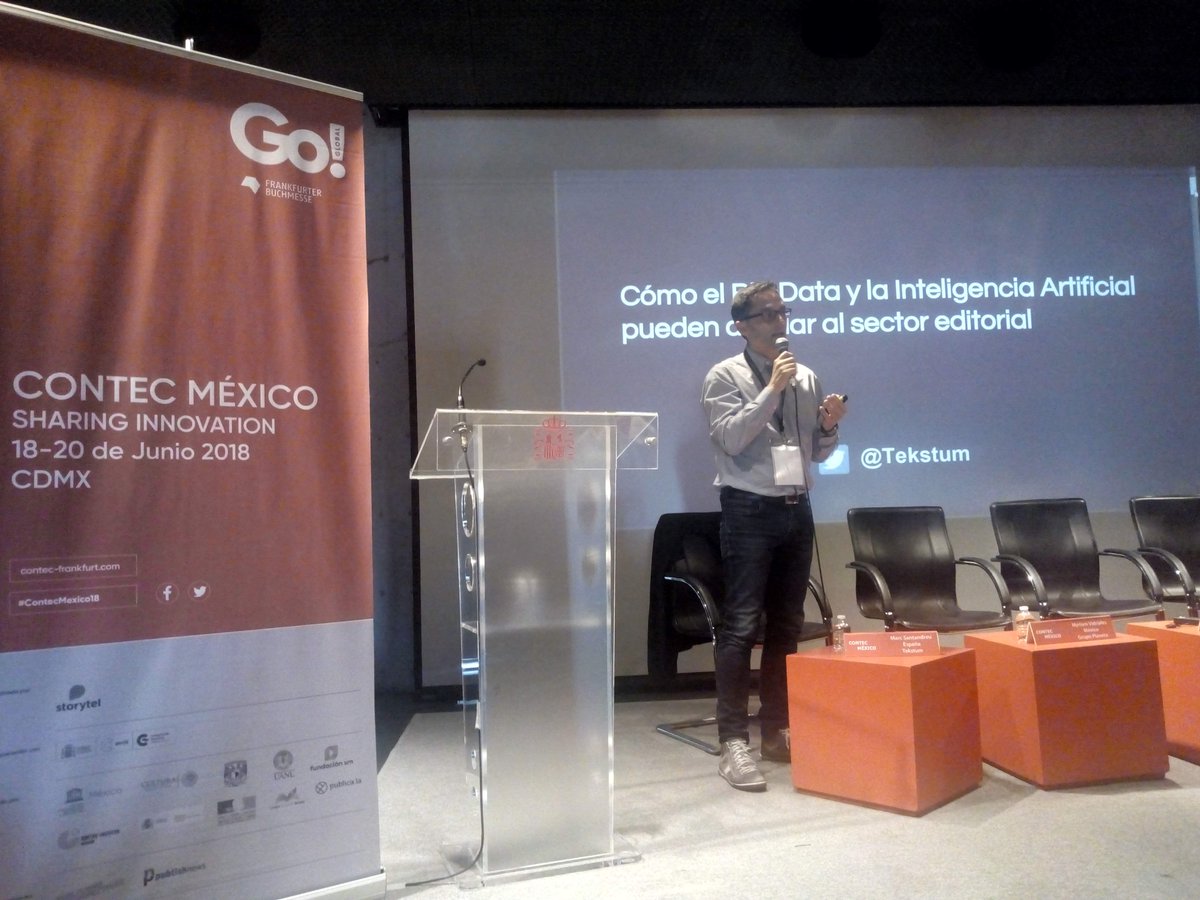 Marc Santandreu de <a href="/Tekstum/">Tekstum</a>   nos habla de cómo el Big Data, la lingüística computacional y la inteligencia artifical pueden, aunque parecen poco comunes en el mundo editorial, aportar a las ventas del sector con información cualitativa y cuantitativa en #contecmexico18 <a href="/ccemx/">Centro Cultural de España México</a>
