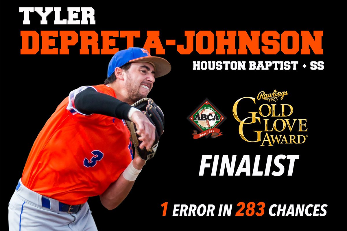 Congrats to @HBUHuskiesBSB shortstop Tyler Depreta-Johnson, finalist for the <a href="/ABCA1945/">ABCA</a> <a href="/RawlingsSports/">Rawlings Baseball</a> NCAA Division I Gold Glove Award! Winners announced tomorrow #DawgsUp