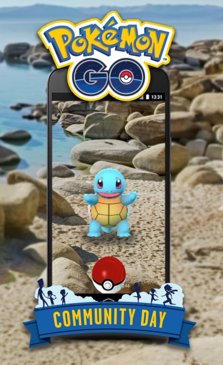 PokemonGoNews's tweet photo. "#PokemonGOCommunityDay returns with a splash on Sunday, July 8, starring Squirtle! Get your team together and have a blast, Trainers!" →https://t.co/8cryA2ssz6 https://t.co/FF4VaUStsb