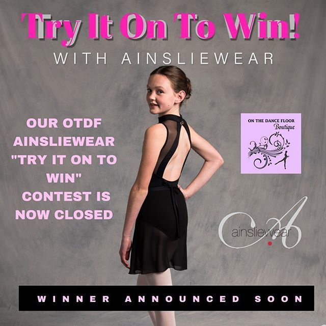 Thank you to all who entered our @ainsliewear “Try it On to Win” Contest! Our contest is now closed, and we will be announcing a winner shortly! 🖤 #otdfboutique #dancestoreandmore