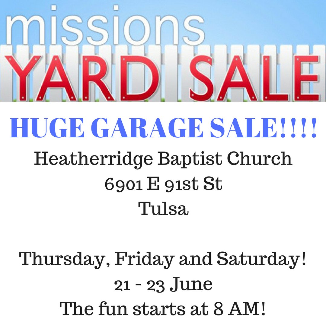 HBCTulsa's tweet image. Come with a friend or two! Get here at 8 AM to catch all the great deals on furniture, clothing, books, toys, tools, electronics, etc!