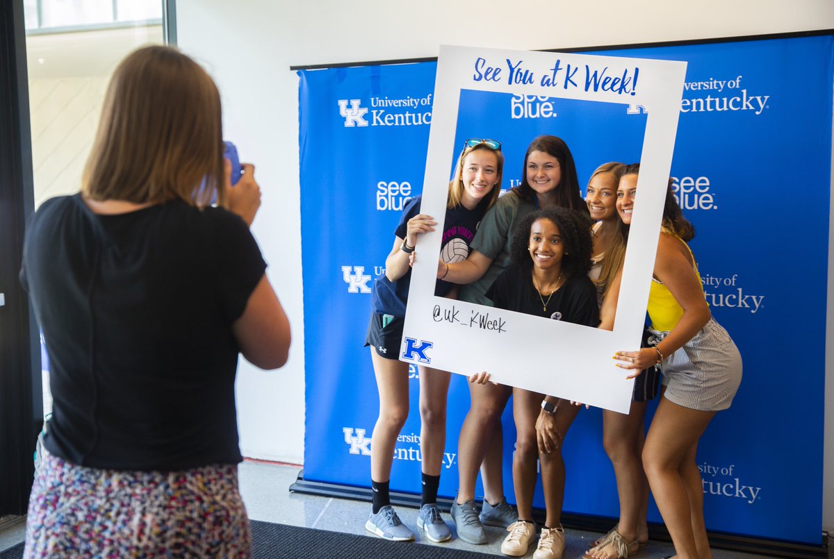 UK_KWeek's tweet photo. Future Wildcats: make sure you come find us at #SeeBlueU on the bottom floor of the Gatton Student Center! Come pick up some #KWeek swag and get a polaroid picture to take with you! https://t.co/ckzYULD8oL