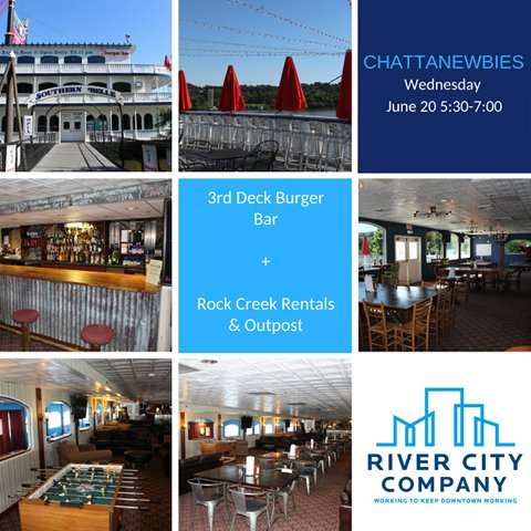 ChattanoogaID's tweet photo. We hope to see you in tomorrow at our June ChattaNewbies! It will be a boat ride you do not want to miss with Southern Belle Riverboat &amp; Rock/Creek https://t.co/tc8RYUI6Cj