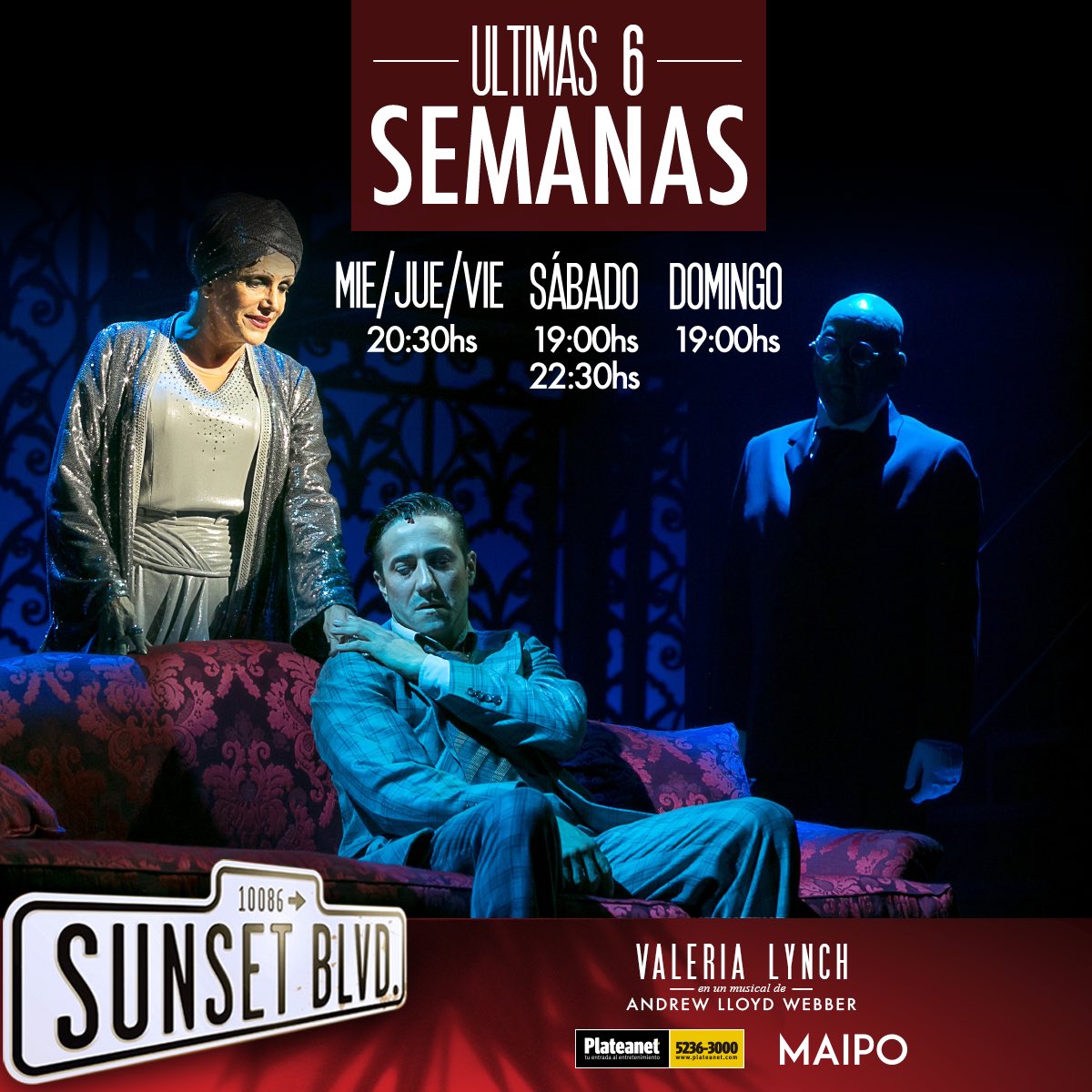 🌟ÚLTIMAS 6 SEMANAS🌟 #SunsetBlvd 👉🏻 Entradas en bit.ly/SunsetBlvd18 o boletería!