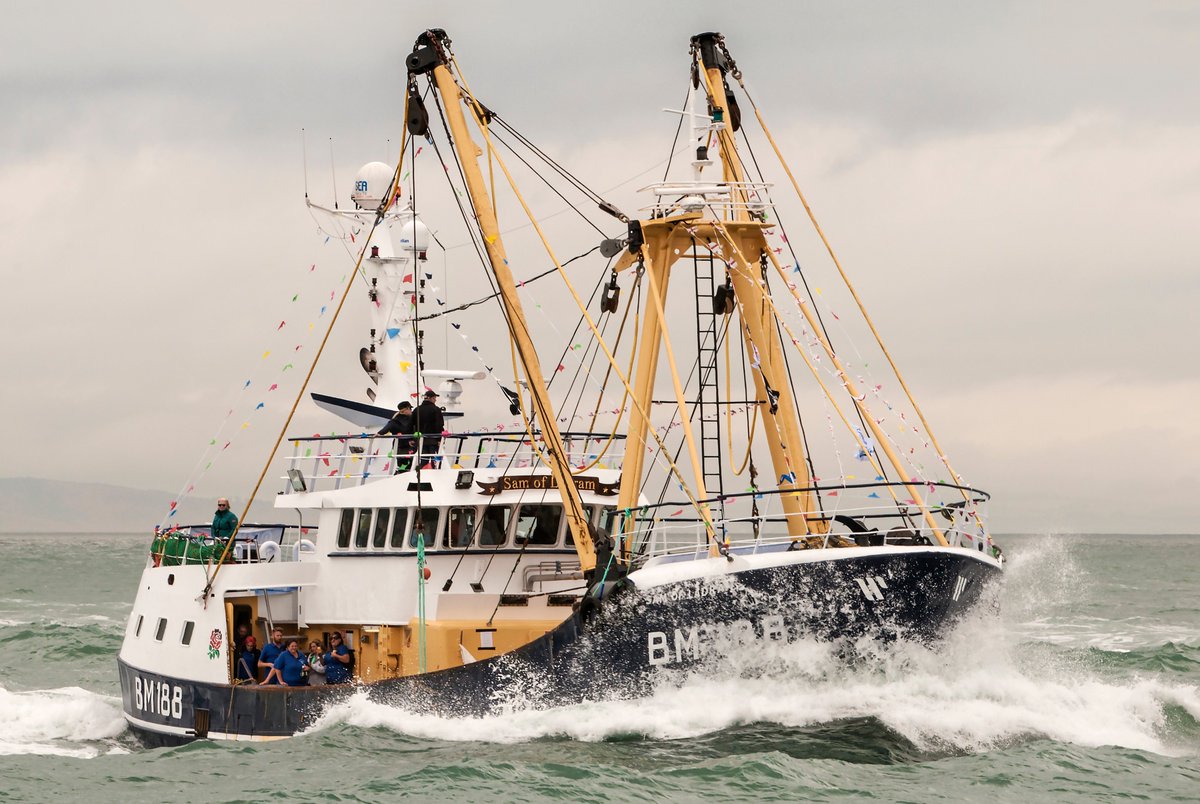 TrawlerImages's tweet image. Sam of Ladram ploughing a furrow.
