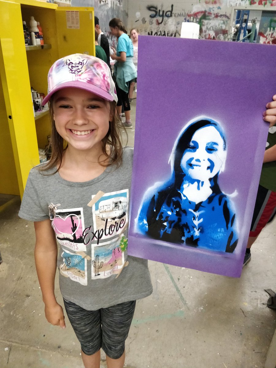 senseijonscott's tweet photo. Had a great Make Club windup yesterday! We got spray paint creative at MUCC. #brunswickpride #art #windup #readyforgradeseven  @CometNews https://t.co/2iBNmGjR6A