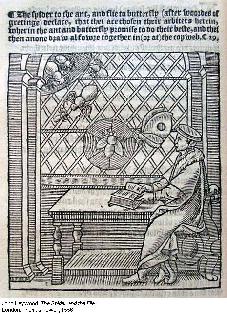 profofproof's tweet photo. #TutorialTuesday 
#idioms

Apparently, the first recognized use of #titfortat in print is found in "The Spider and the Flie" by John Heywood. The 1556 #poem is an #allegory about the #bloodybattle between #Catholics and #Protestants on the #English throne.

#history
#literature https://t.co/tvvVT7yPn9
