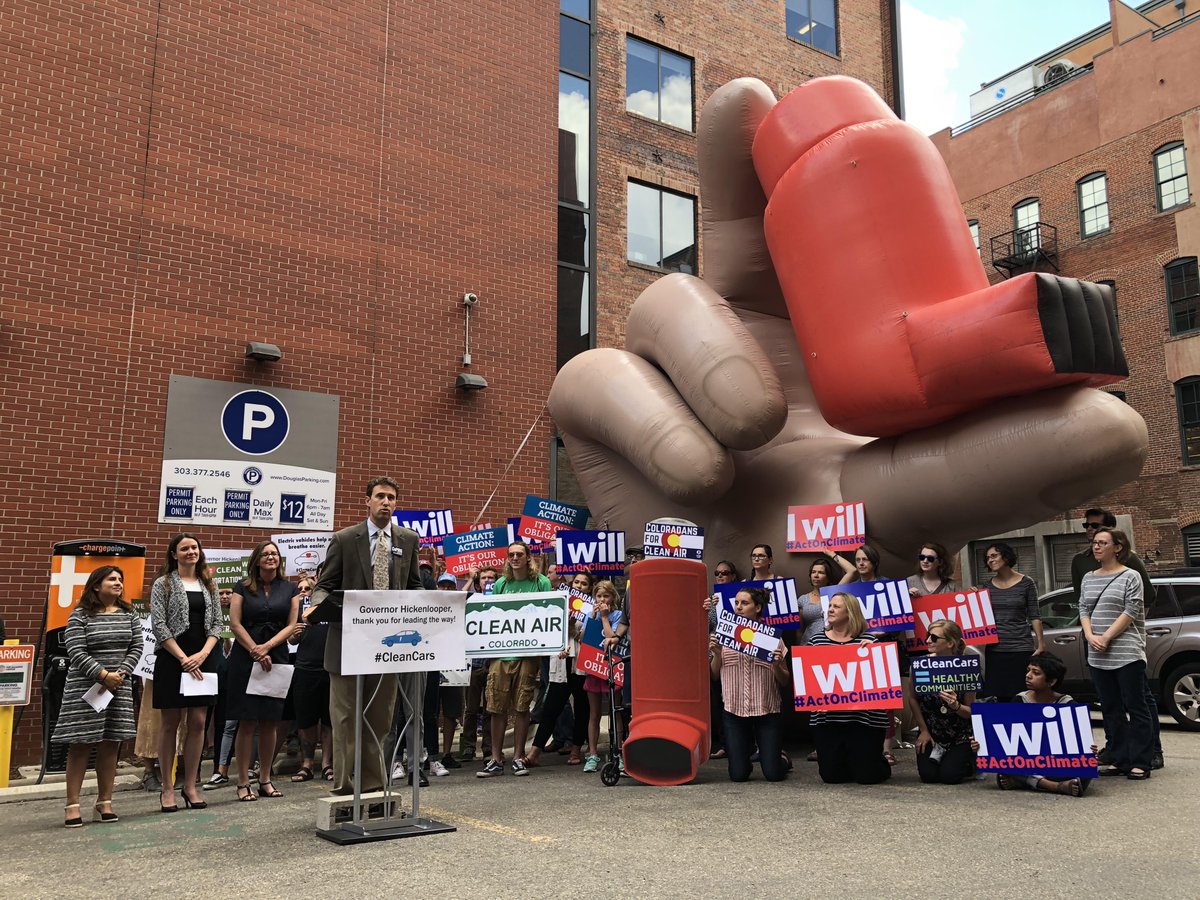 copirg's tweet photo. We are excited to stand with so many partners and thank @GovofCO for initiating the process to adopt clean car standards in Colorado. If adopted, this rule would reduce air pollution & bring more fuel-efficient cars to CO. #CleanCars https://t.co/nhPBGleEZn https://t.co/3j7UuSoRh4
