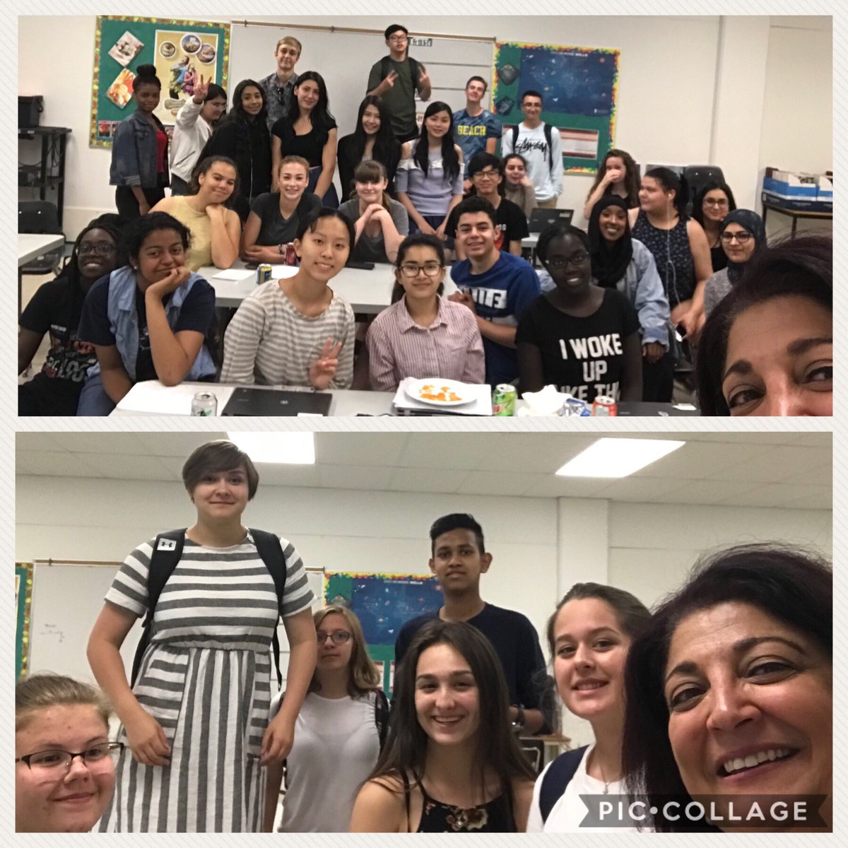 LazerteFrenchie's tweet photo. Aujourd’hui était le dernier jour des classes 😓 Triste de voir mes étudiants &amp; étudiantes de français @melazerte pour la dernière fois 🍀 Bonne chance pour vos examens de fin d’année 😍 Ce fut un grand plaisir &amp; un honneur de vous avoir enseignés pendant toute une année scolaire https://t.co/NwCmQ5S3EE