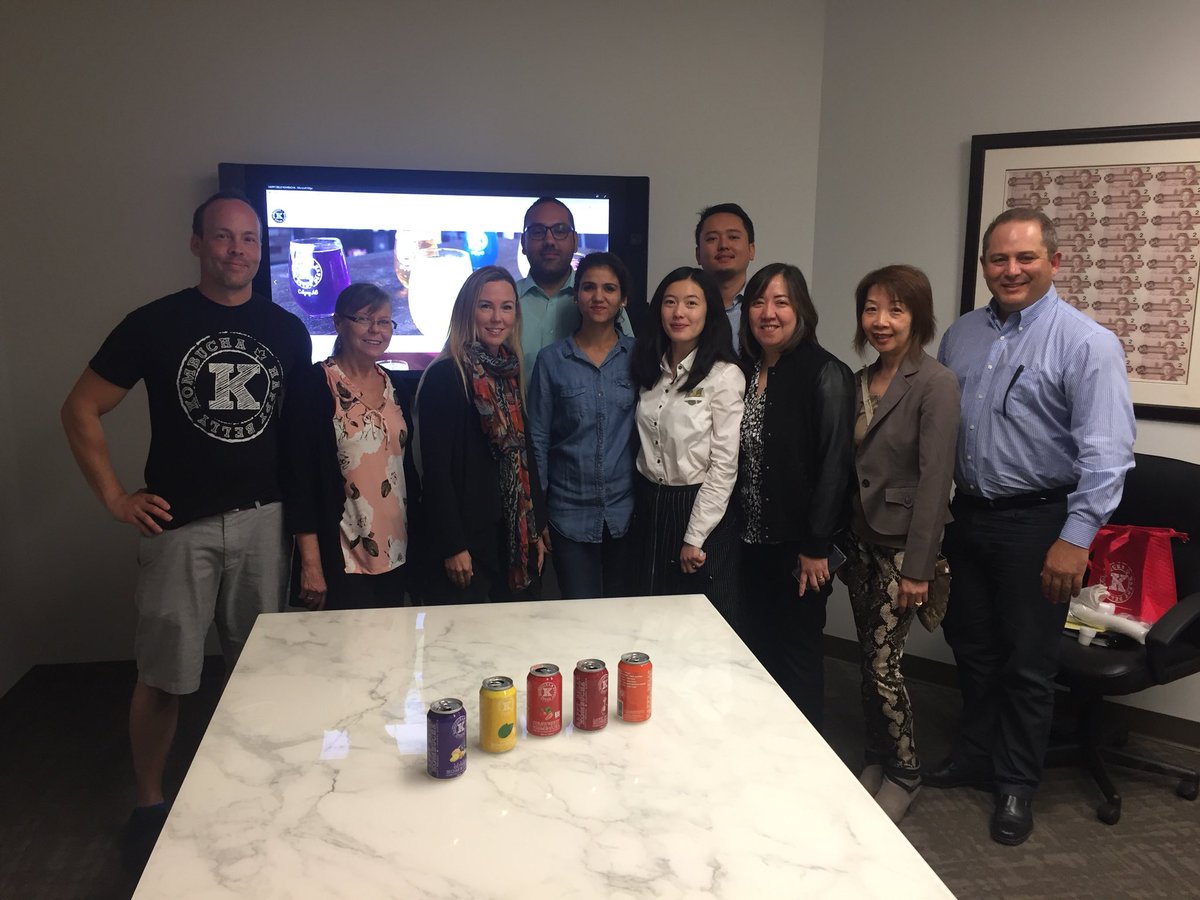 Team <a href="/ConceptYYC/">Concept Group</a> with @happybellykombucha owner @chaslundgard who surprised us all with a treat! We got a great lesson in everything #kombucha and are hitting up the stores after work to stock up! #officedrinks #healthyoptions #deliciousness