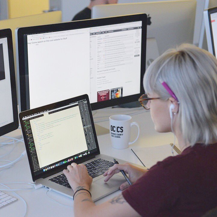 OCCSDEV's tweet photo. Learn to code. Code to learn. Our next class starts soon! Apply today! #codingbootcamp #orangecounty #learntocode #javascript #fullstack #react #redux #mongodb #nodejs #web #app #dev #engineer #programming #careergoals #tuesday #motivation https://t.co/TlD2i7lVwp