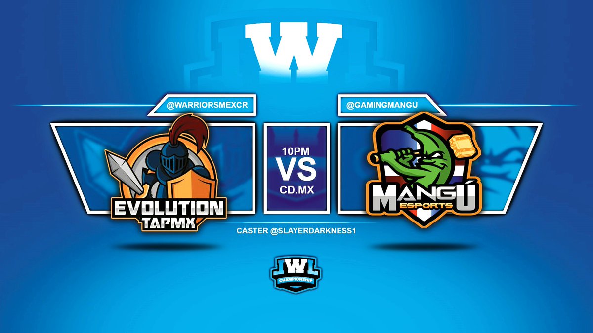 🏟Partido🏟
<a href="/WarriorsMexCR/">WarriorsMex™</a> VS <a href="/GamingMangu/">mangu gaming</a>.
⏰: 5 pm hora de la Ciudad.
🗣: @FeneticsGamers.
🎙: <a href="/SlayerDarkness1/">Slayer Darkness</a> 
Canal de YT:youtube.com/channel/UCyYHG….
Suerte a ambos equipos!