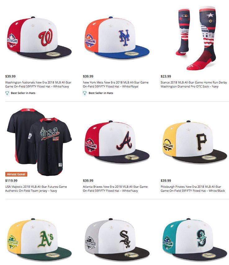 2018 mlb all star hats
