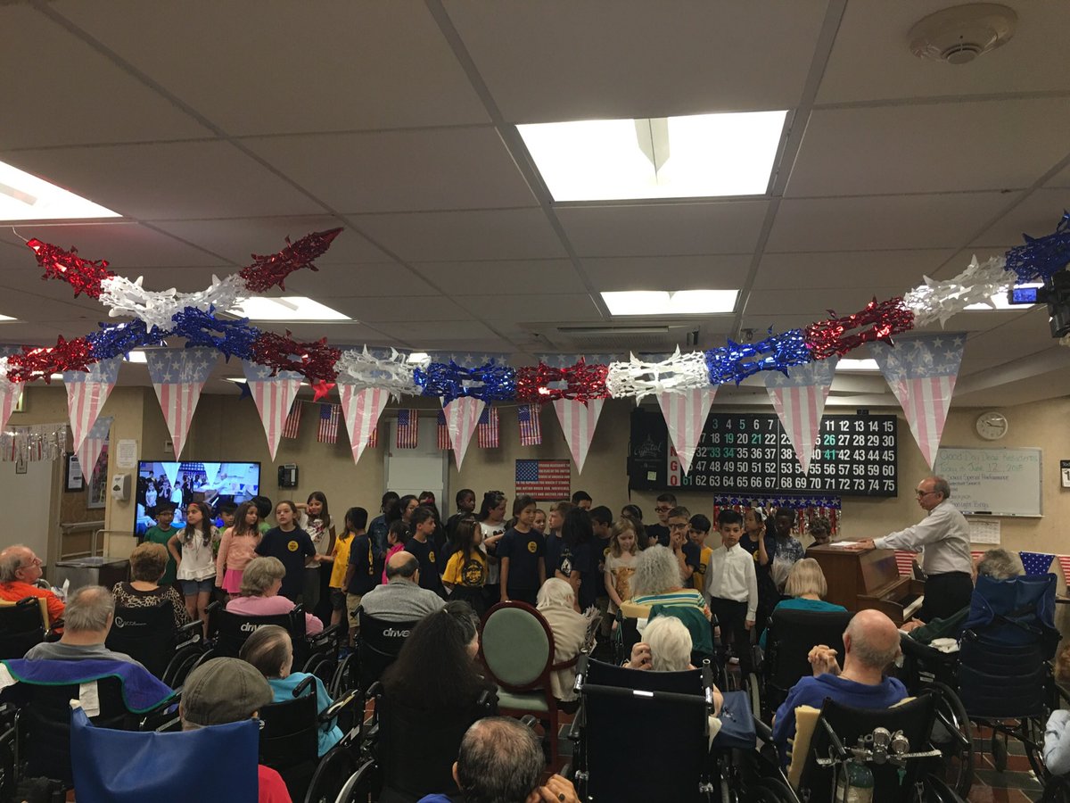 ps98q's tweet photo. PS98Q third grade students recently visited  Dry Harbor Nursing Facility and entertained residents with Broadway songs, played games and made crafts, read cards and made new friends. https://t.co/jthbFvQmlR